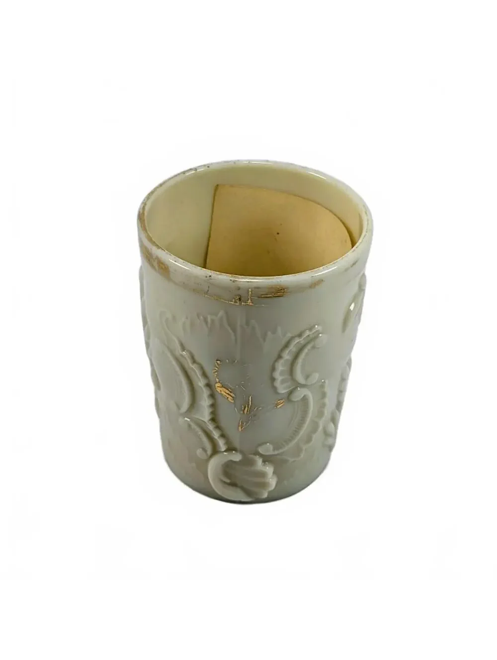 Antique Northwood Glass Custard Louis XV Flat Tumbler